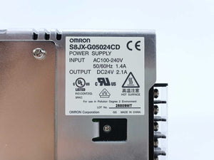 OMRON S8JX-G05024CD Power supply 24V 2.1A