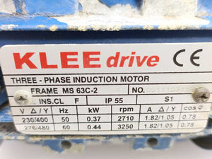 KLEE drive 0911123118 MS 63C-2B14 Three-Phase Induction MotorMOT