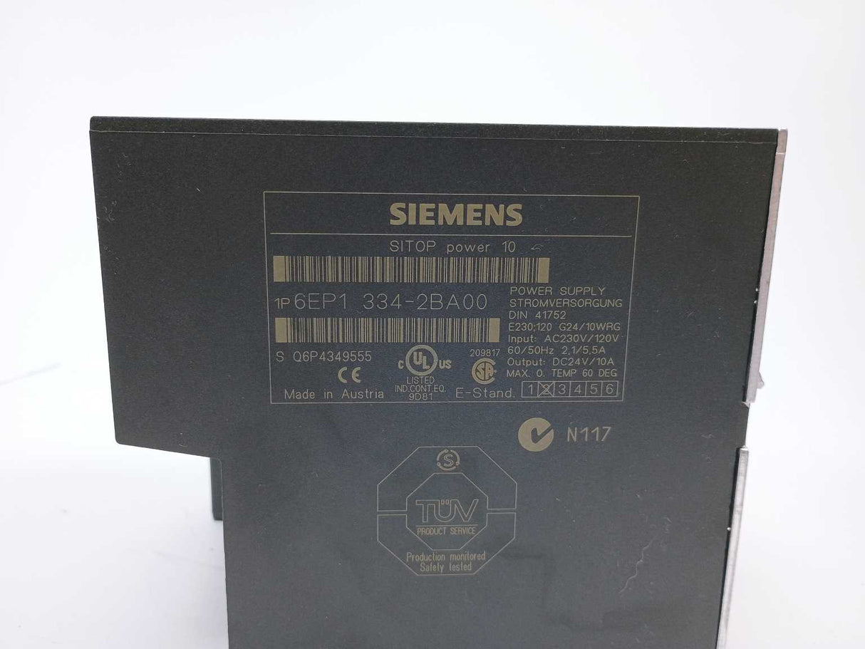 Siemens 6EP1 334-2BA00 SITOP power 10 24V 10A