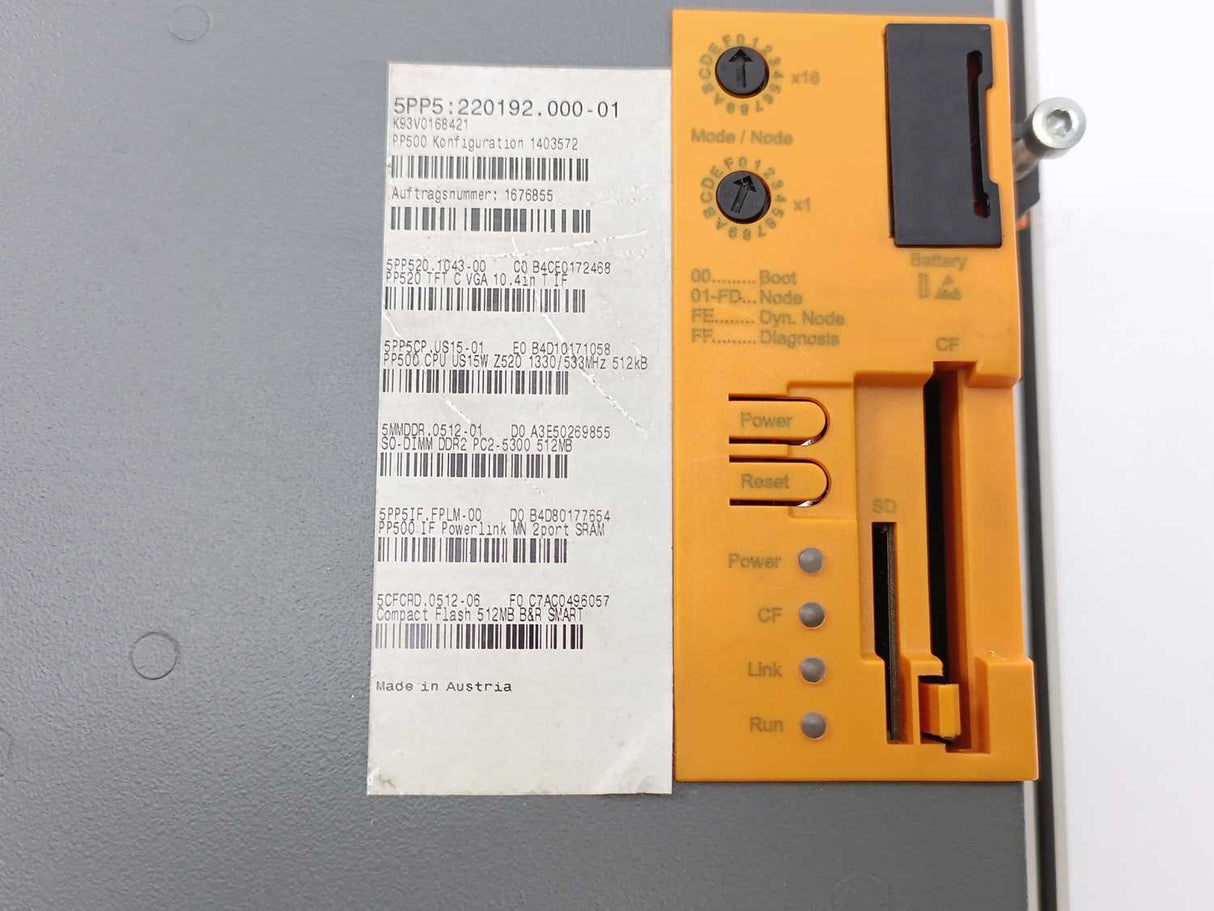 B&R 5PP520.1043-00 Power Panel 500 5PP5CP.US15-01