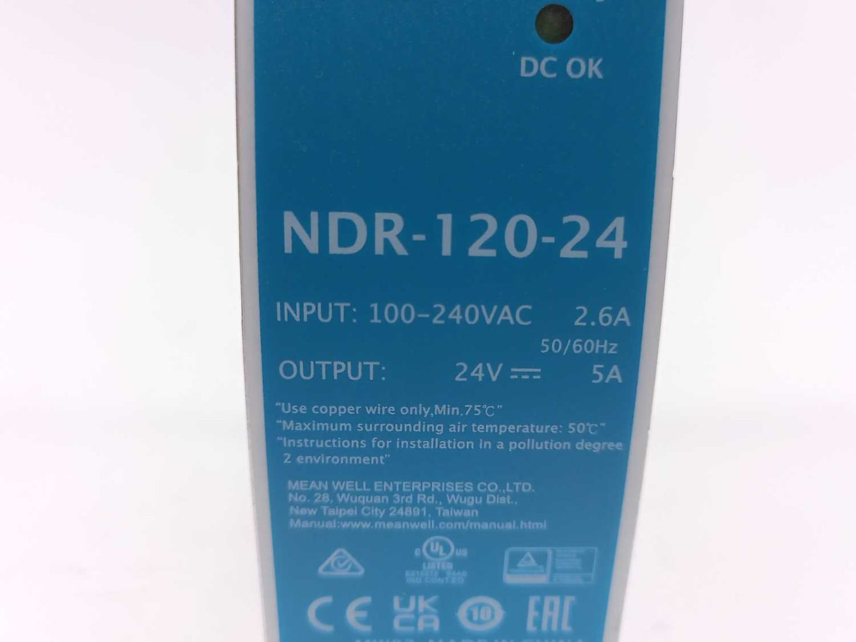 Mean Well NDR-120-24 AC-DC Single output Industrial DIN rail power supply