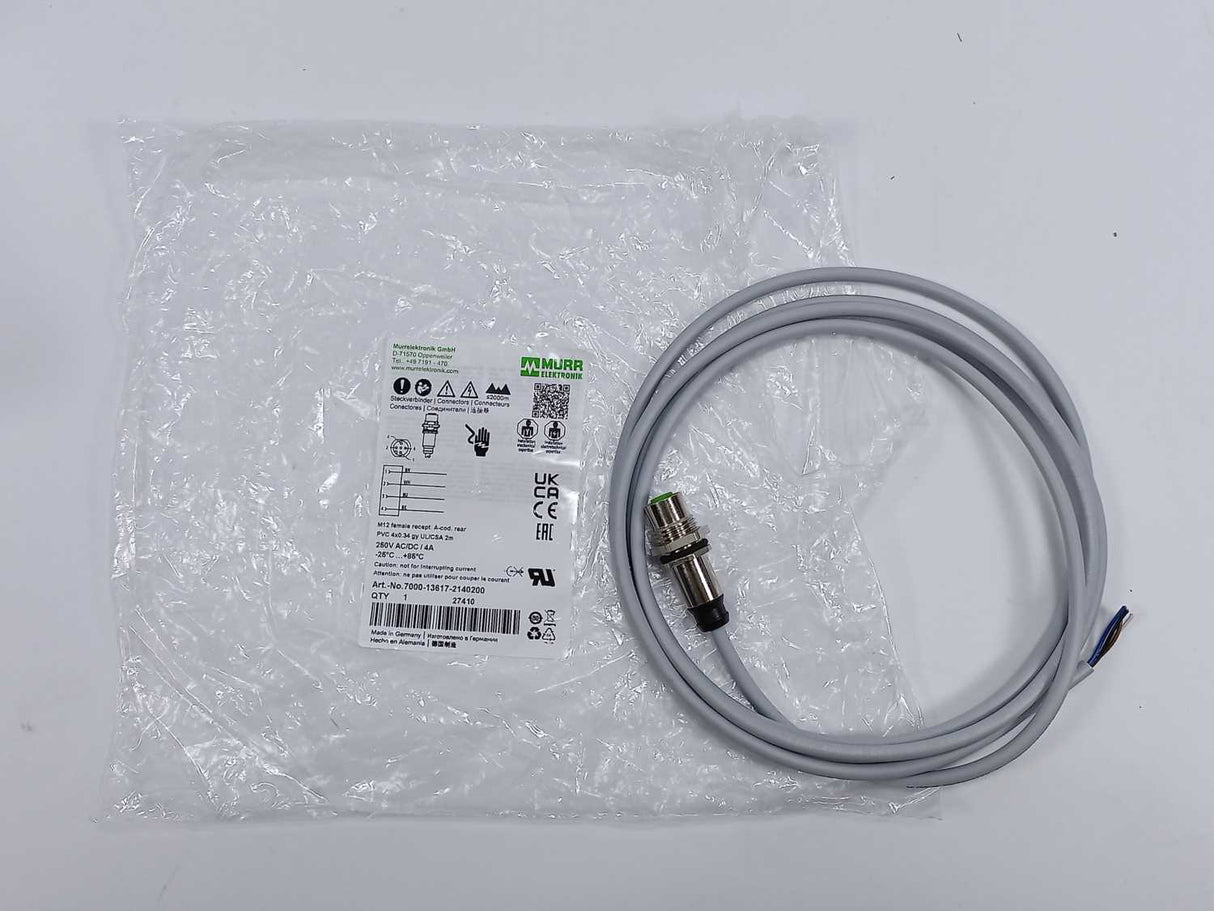 MURR Elektronik 7000-13617-2140200 M12 female recept. A-cod. rear
