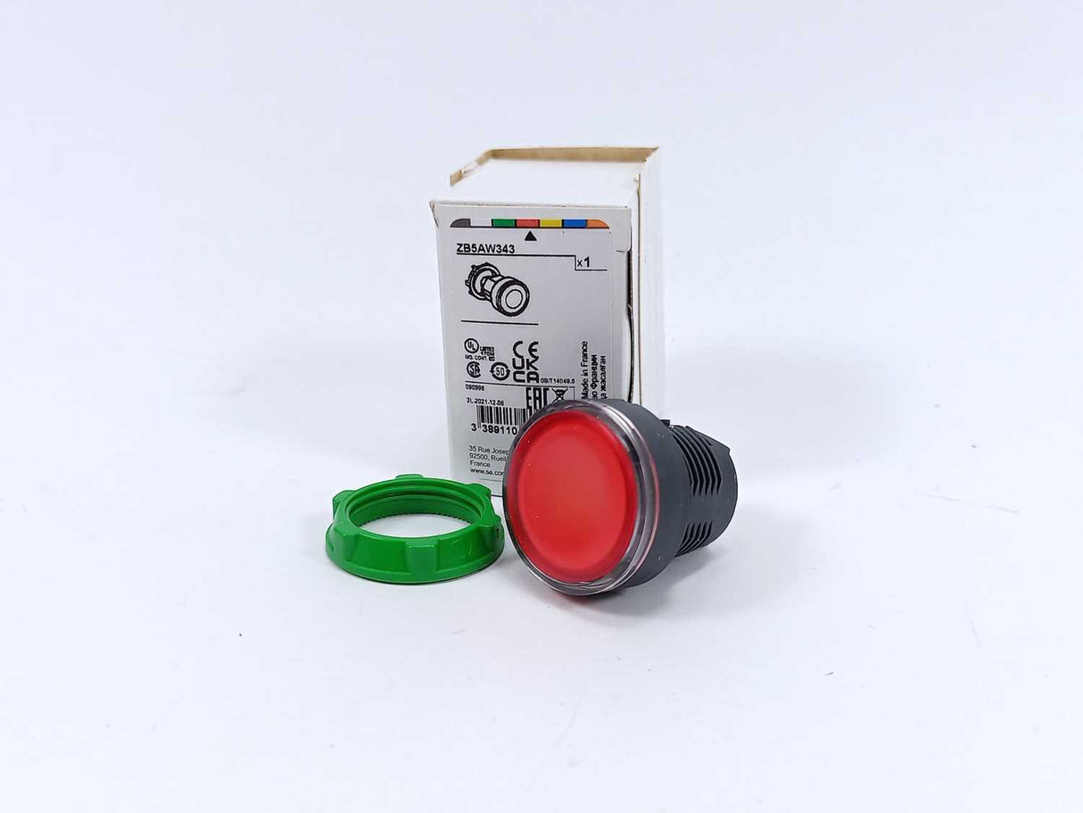 Schneider Electric ZB5AW343 Head for illuminated push button red 5 Pcs.