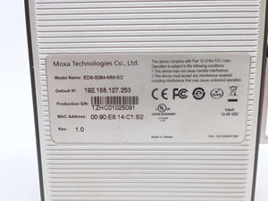 Moxa EDS-508A-MM-SC EtherDevice Switch, Layer 2 Managed Switch