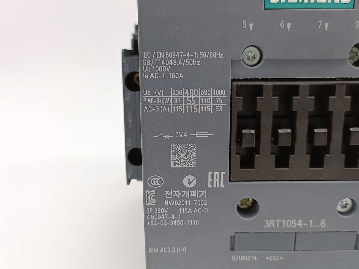 Siemens 3RT1054-1AP36 Power Contactor