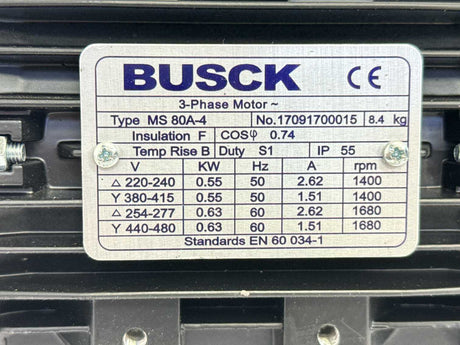 BUSCK MS 80A-4 Standard 3 phase motor