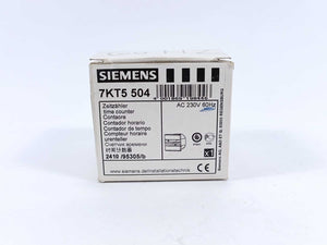 Siemens 7KT5504 Time Counter 48x48 mm 230V 60H w/ Mounting Frame