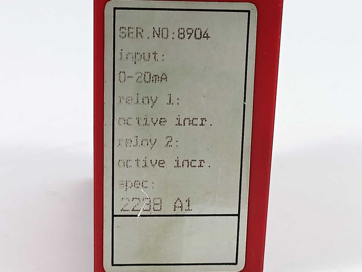 PR Electronics 2238 A1 Limit Switch SER. NO: 8904