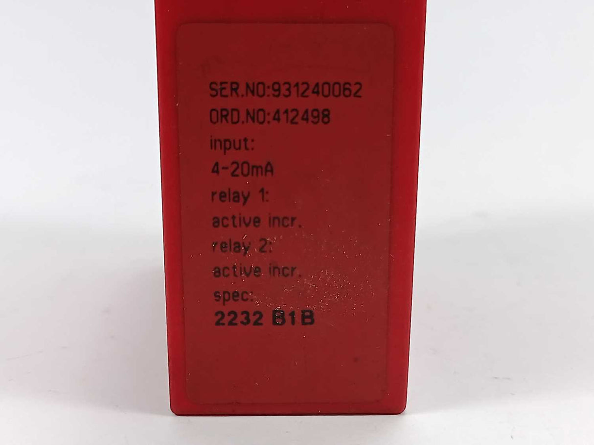 PR Electronics 2232 B1B LIMIT SWITCH SER. NO: 931240062