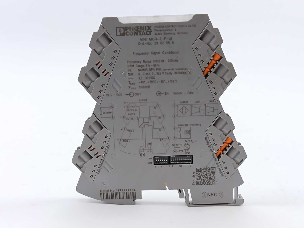 Phoenix Contact 2902056 MINI MCR-2-F-UI Frequency Signal Controler