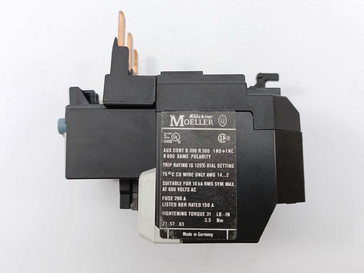 Klockner Moeller Z1-57 Overloard Relay 40-57A