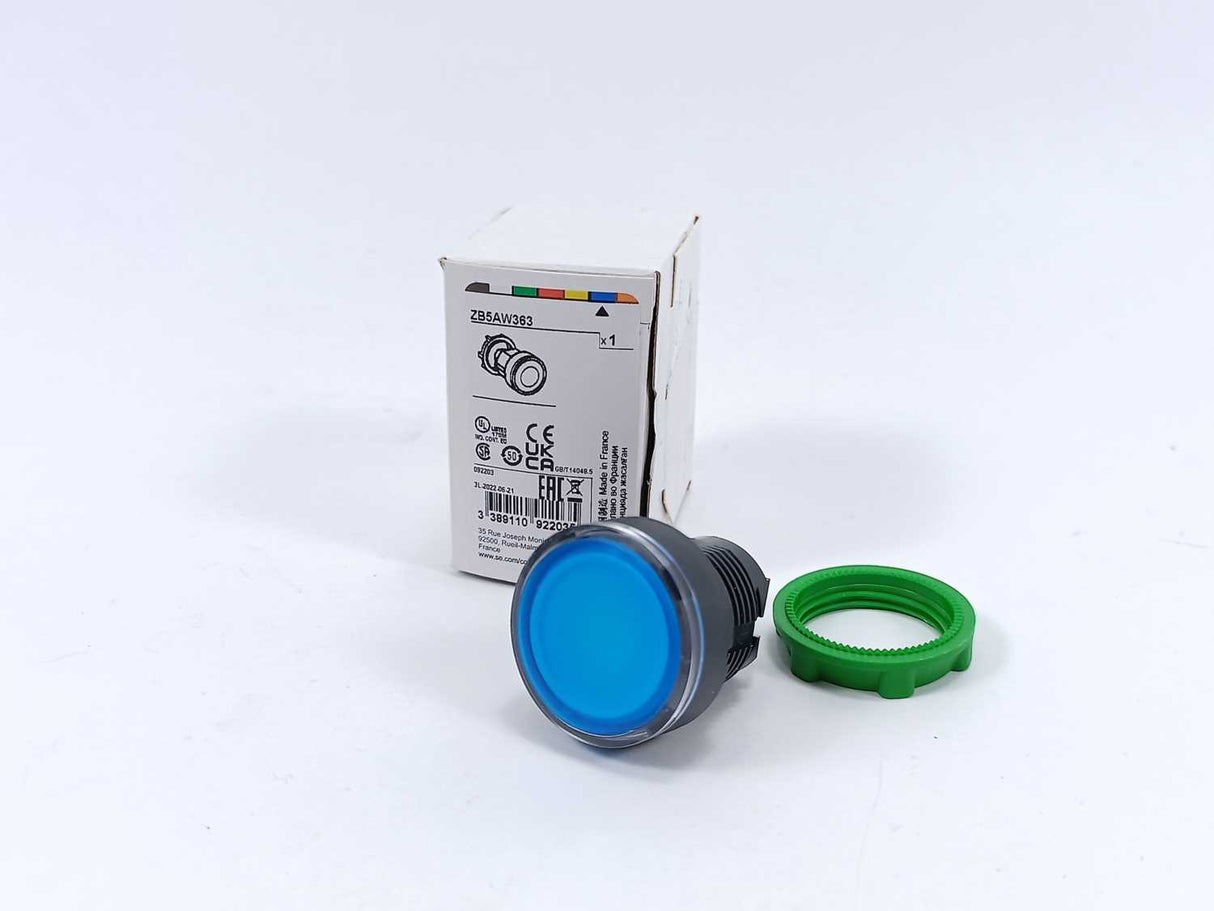 Schneider Electric ZB5AW363  illuminated push button blue 3 Pcs.