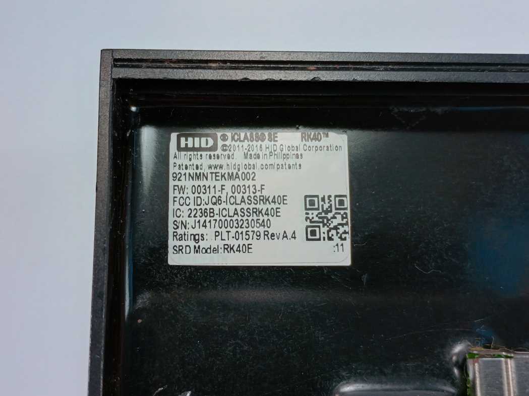 HID 921NMNTEKMA002 iCLASS SE RK40 with MDP-00870 BTSmart Module