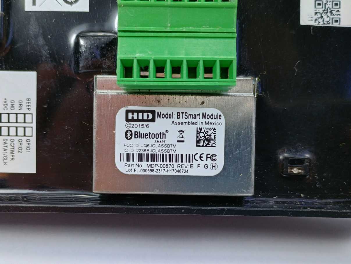 HID 921NMNTEKMA002 iCLASS SE RK40 with MDP-00870 BTSmart Module