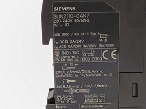 Siemens 3UN2110-0AN7 Type A