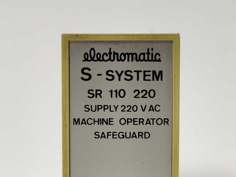 Electromatic SR 110 220 / SE110220  220 V AC Machine Operator Safeguard
