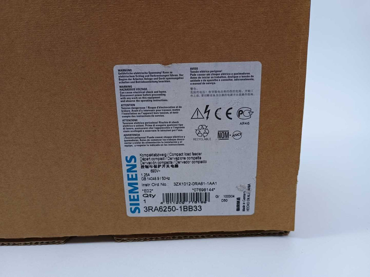 Siemens 3RA6250-1BB33 3ZX1012-0RA61-1AA1
