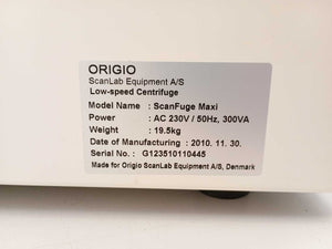 Origio ScanFuge Maxi Low-speed Centrifuge 4000rpm