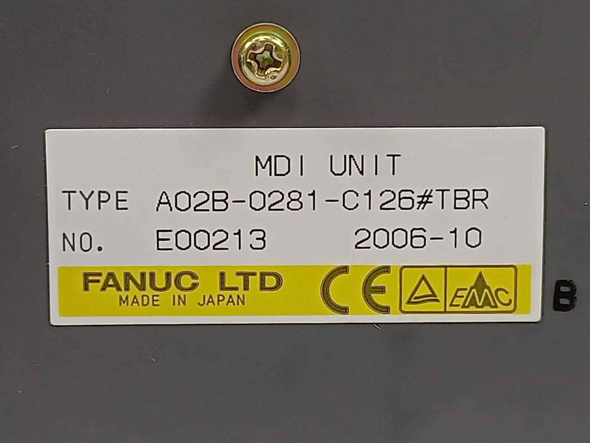 FANUC LTD A02B-0281-C126#TBR MDI UNIT