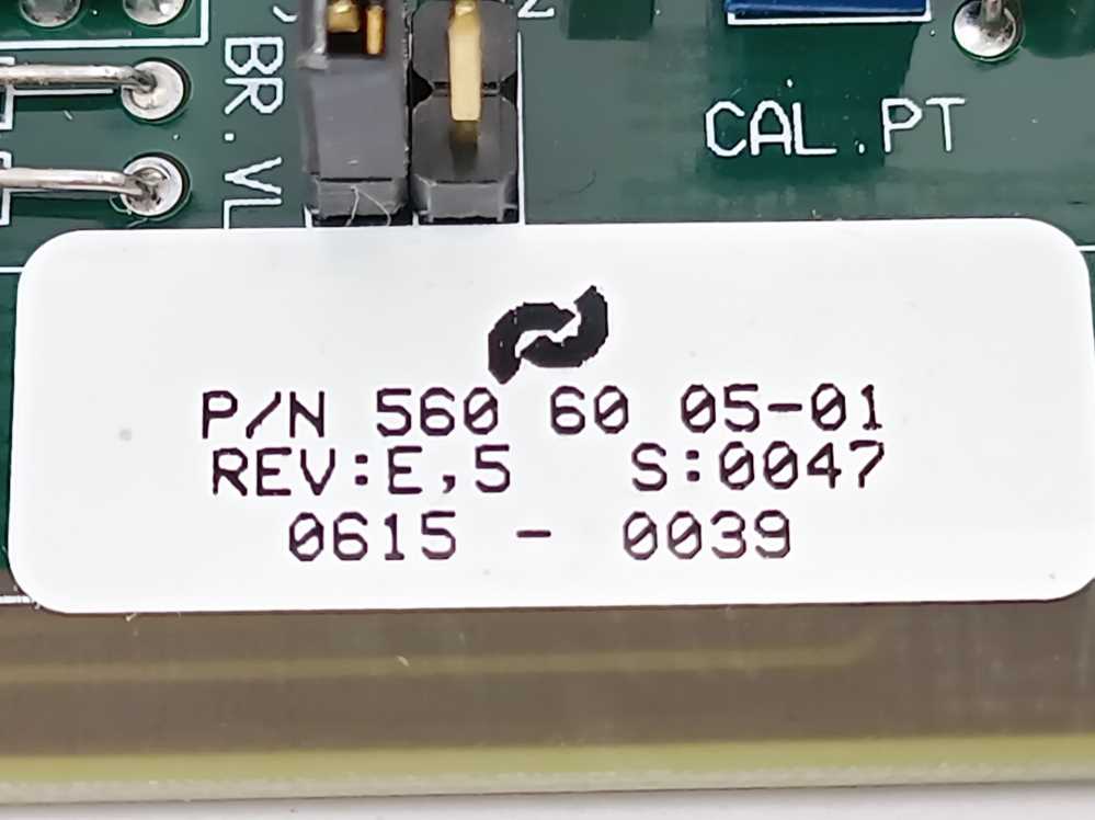 Keller / Vellinge Electronics PAA-15  560 60 05-01 Control card. CALIBRATED