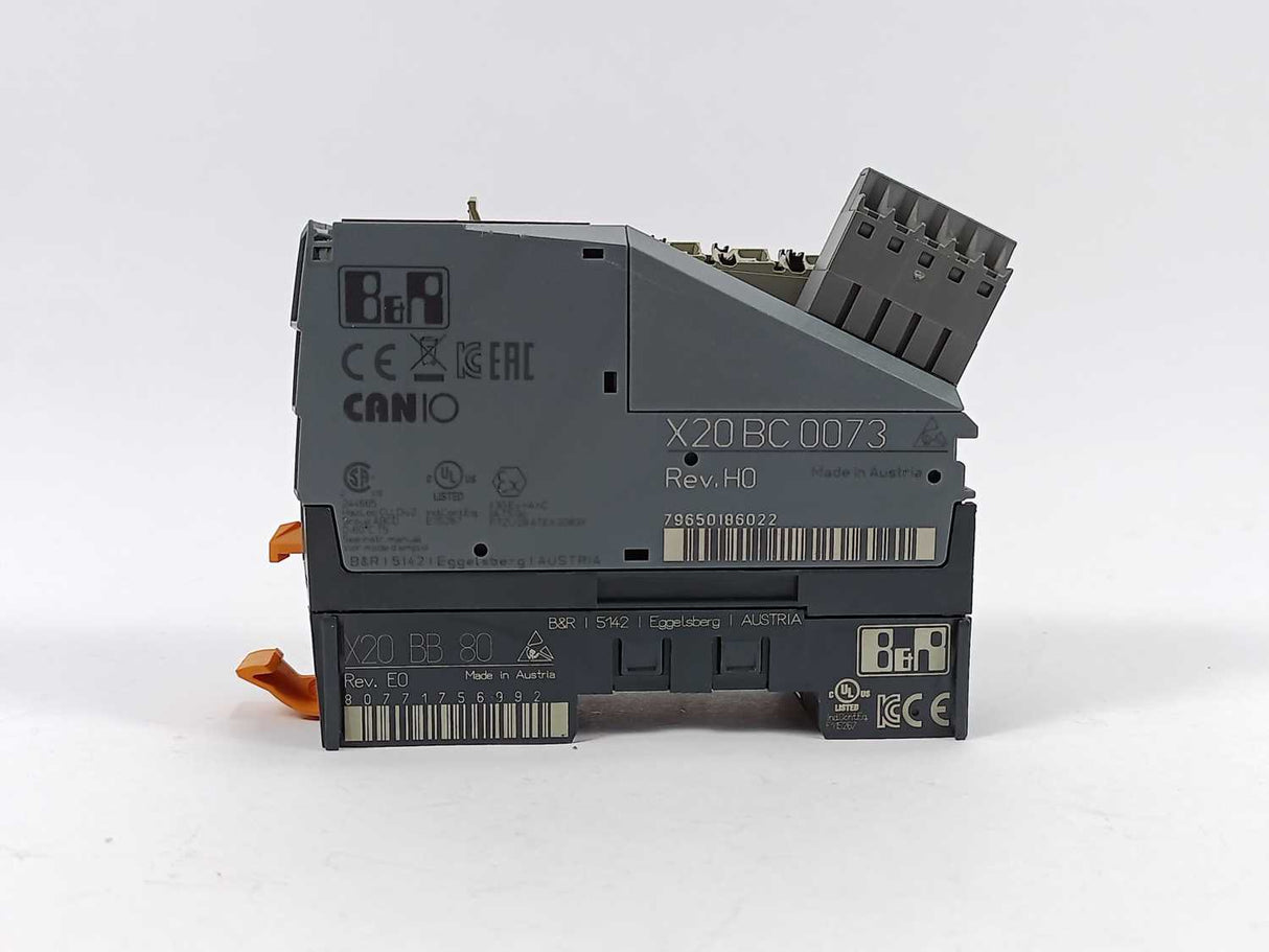B&R X20BC0073 Bus Controller with X20BB80, X20BC0073