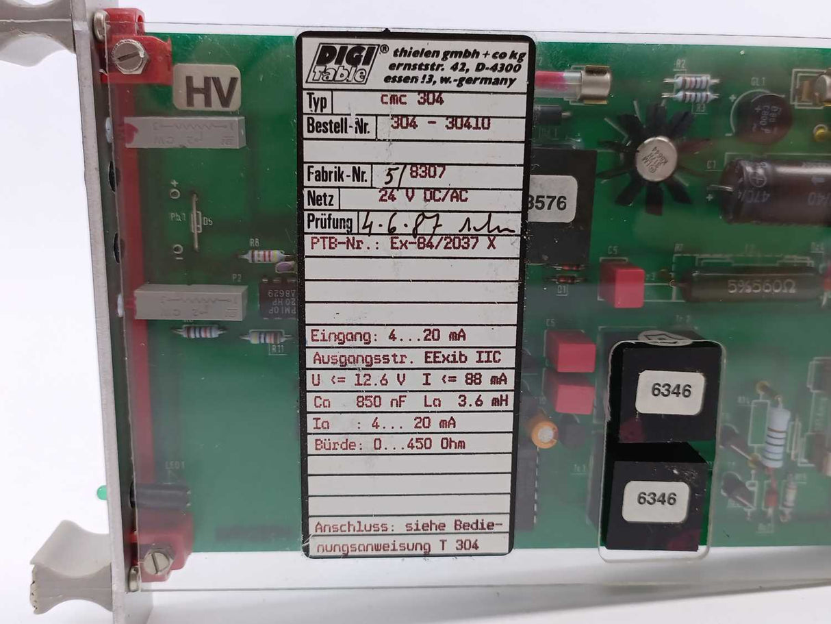 Digi TABLE cmc304 [EExib]IIC 304-30410 24 V DC/AC Ph 0363 B