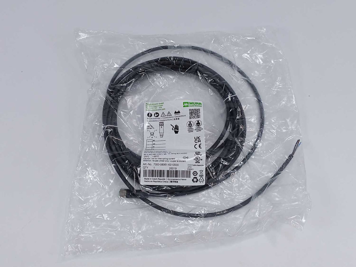 MURR Elektronik 7000-08061-6310500 M8 female 0° A-cod. with cable