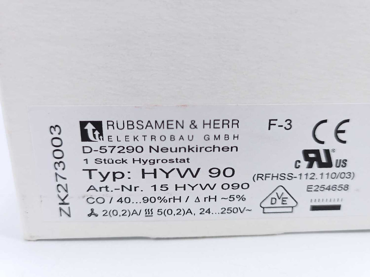 Rubsamen & Herr 15HYW090 ZK273003 Hygrostat