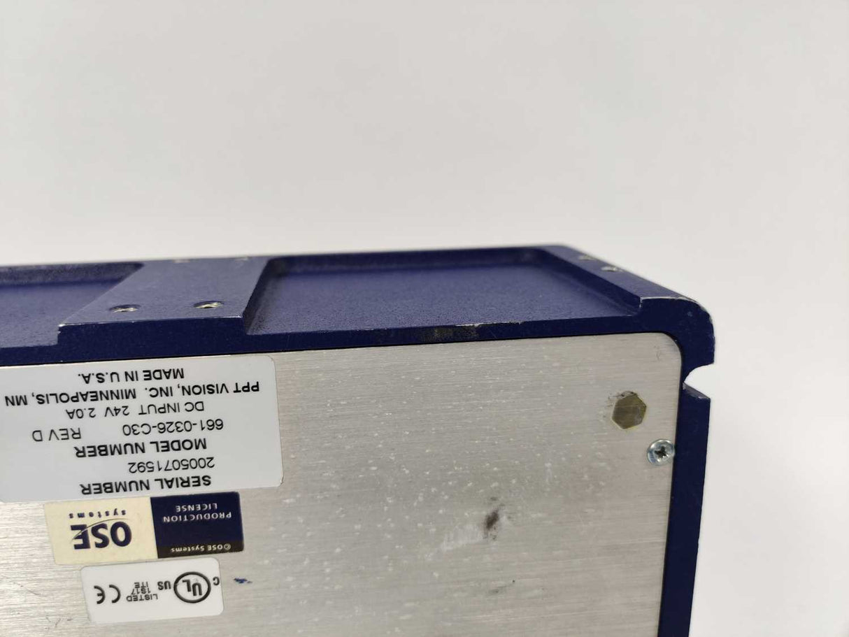 PPT Vision 661-0326-C30 System Processor DC INPUT 24V 2.0A