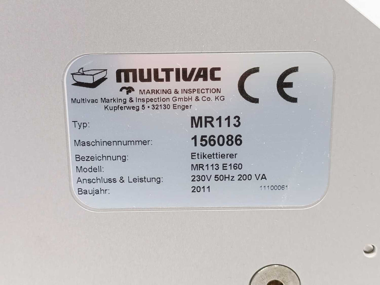 MULTIVAC MR113 LABELER MR113 E160