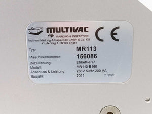 MULTIVAC MR113 LABELER MR113 E160