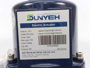 Sunyeh OM-1 Electric Actuator, 15Nm 10W 24vdc QUARTER-TURN