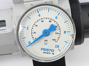 Festo 159583 LFR-3/8-D-MIDI-A Filter regulator w/ 170682 HE-D-MIDI On/off valve