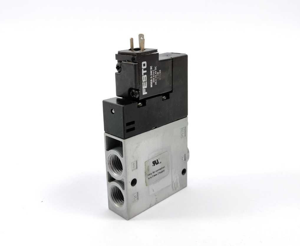 Festo 163145 CPE18-M1H-3GLS-1/4 Air Solenoid Valve w/ 389614C Coil