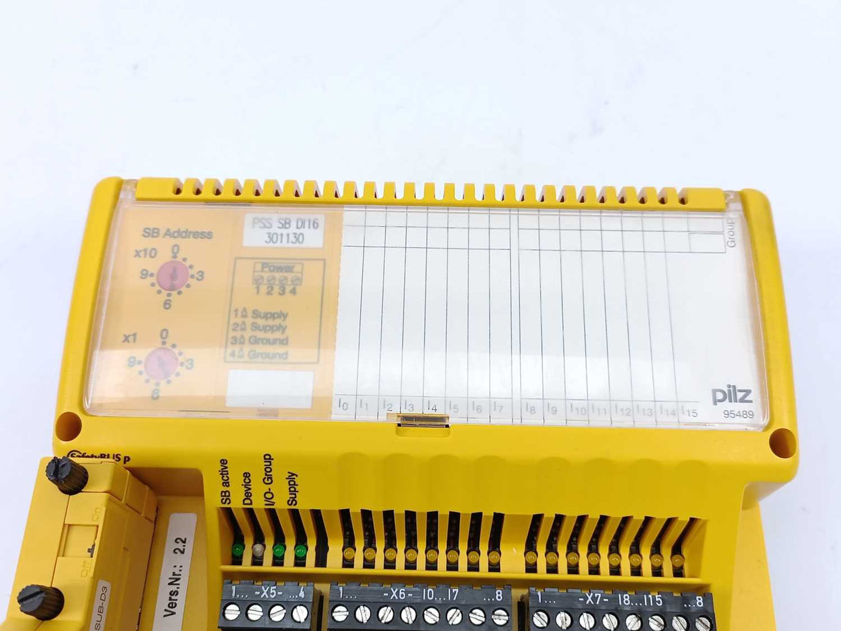 Pilz 301130 PSS SB DI16 Digital Input Module w/ PSS SB SUB-D3