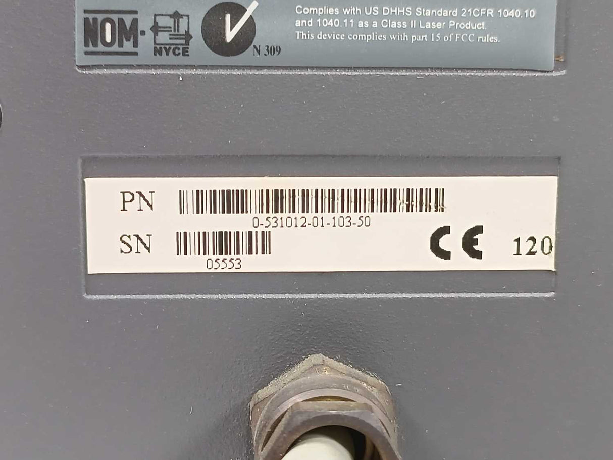 Intermec 0-531012-01-103-50 Laser Barcode Scanner