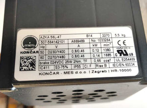 WEISS TC0150T 56L-4T AZKA INDEXING MOTOR ROTARY TABLE KONCAR 507-564142101