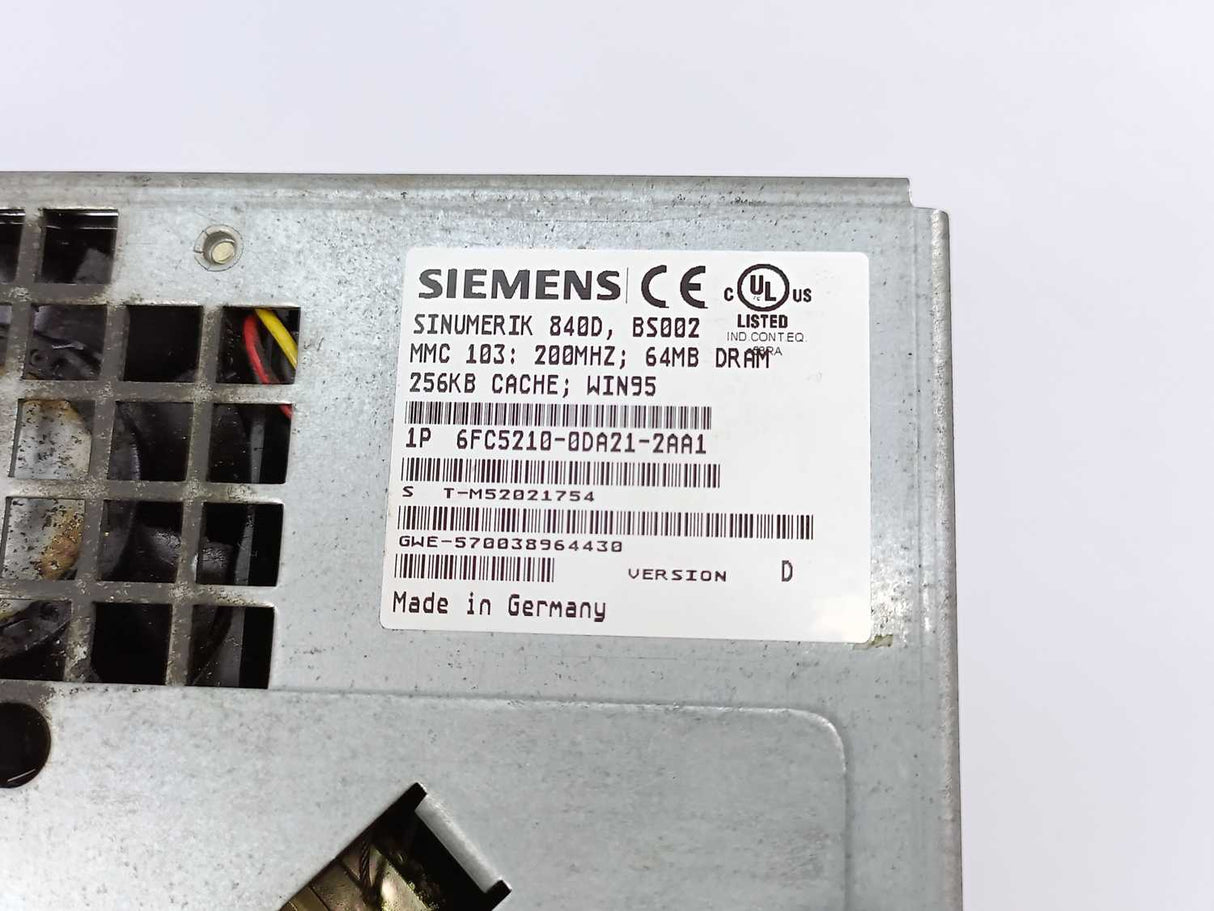 Siemens 6FC5210-0DA21-2AA1 SINUMERIK 840D
