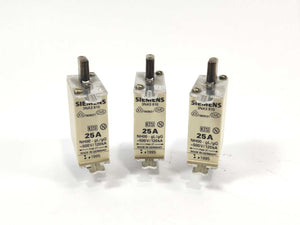 Siemens 3NA3 810 LV HRC fuse element 25A 3 Pcs