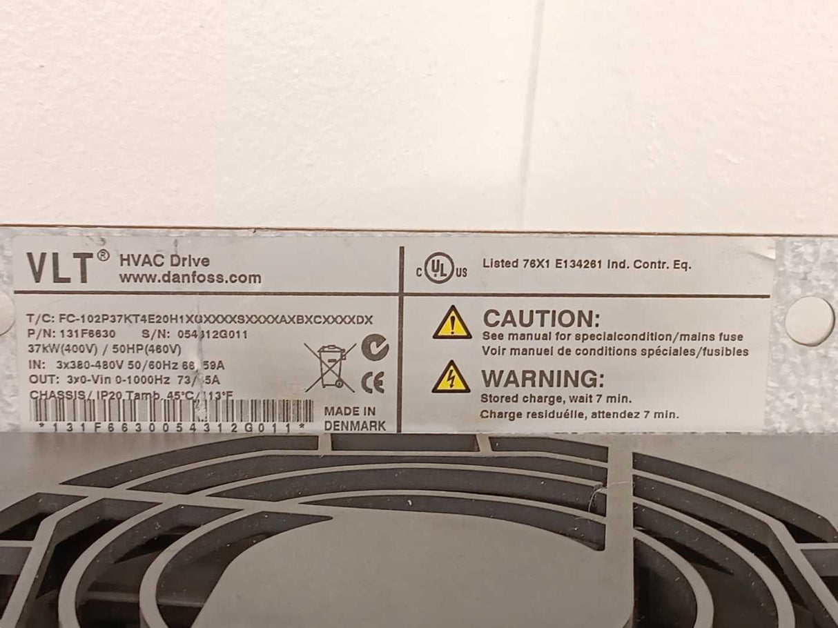 Danfoss 131F6630 HVAC drive 37kW, FC-102P37KT4E20H1X