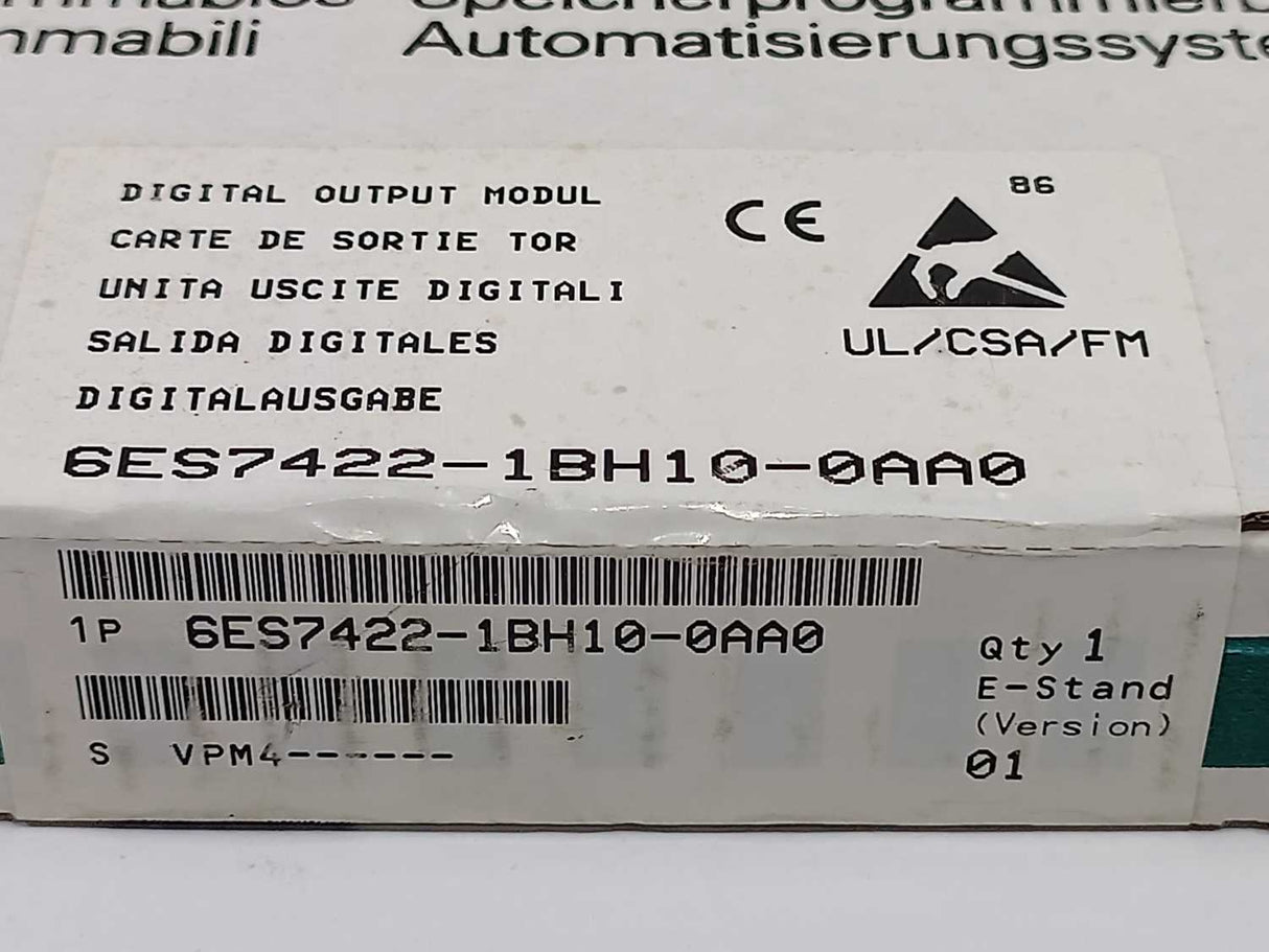 Siemens 6ES7422-1BH10-0AA0 DIGITAL OUTPUT MODULE