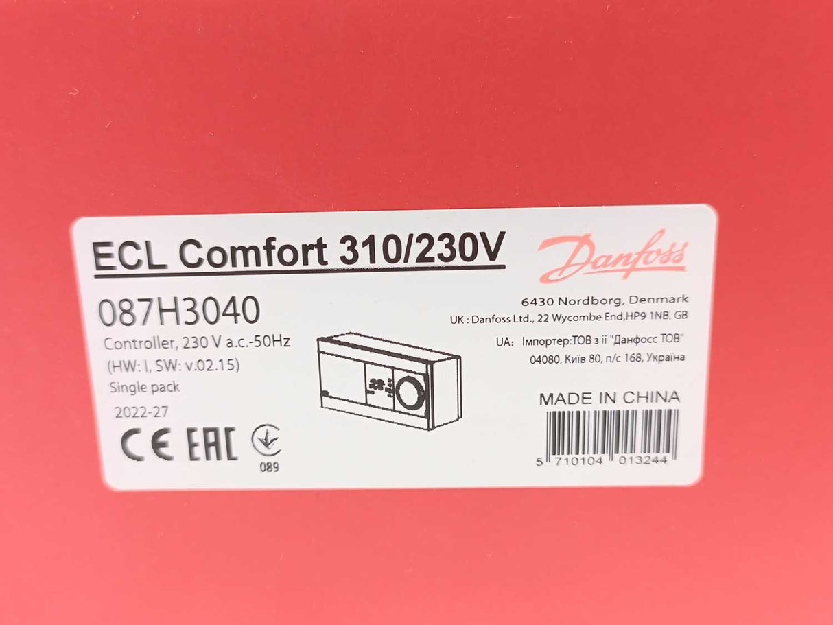 Danfoss 087H3040 ECL Comfort 310 230V w/ 087H3230 Base Part