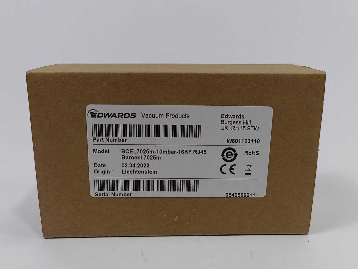 Edwards W601123110 BCEL7025m-10mbar-16KF RJ45 Capacitance Manometer