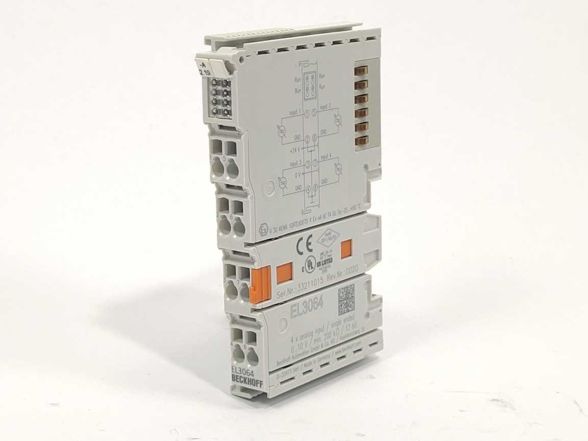 Beckhoff EL3064 EtherCAT Terminal. 4-Channel Analog Input