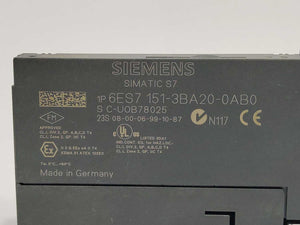 Siemens 6ES7151-3BA20-0AB0 ET200S Interface Module im151-3