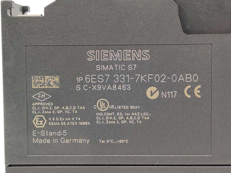 Siemens 6ES7331-7KF02-0AB0 Simatic S7 Analog input module SM331