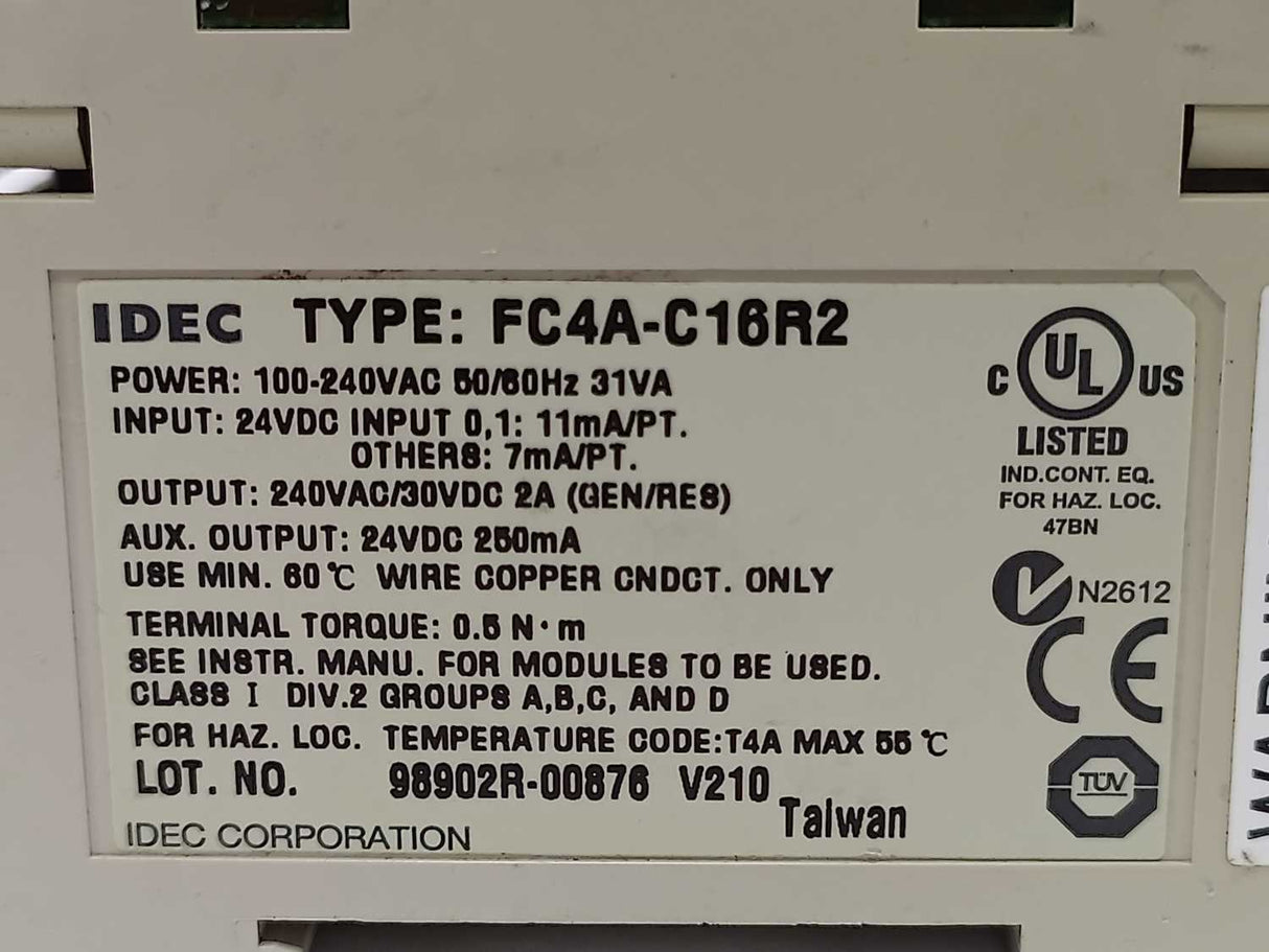 Idec FC4A-C16R2 MicroSmart