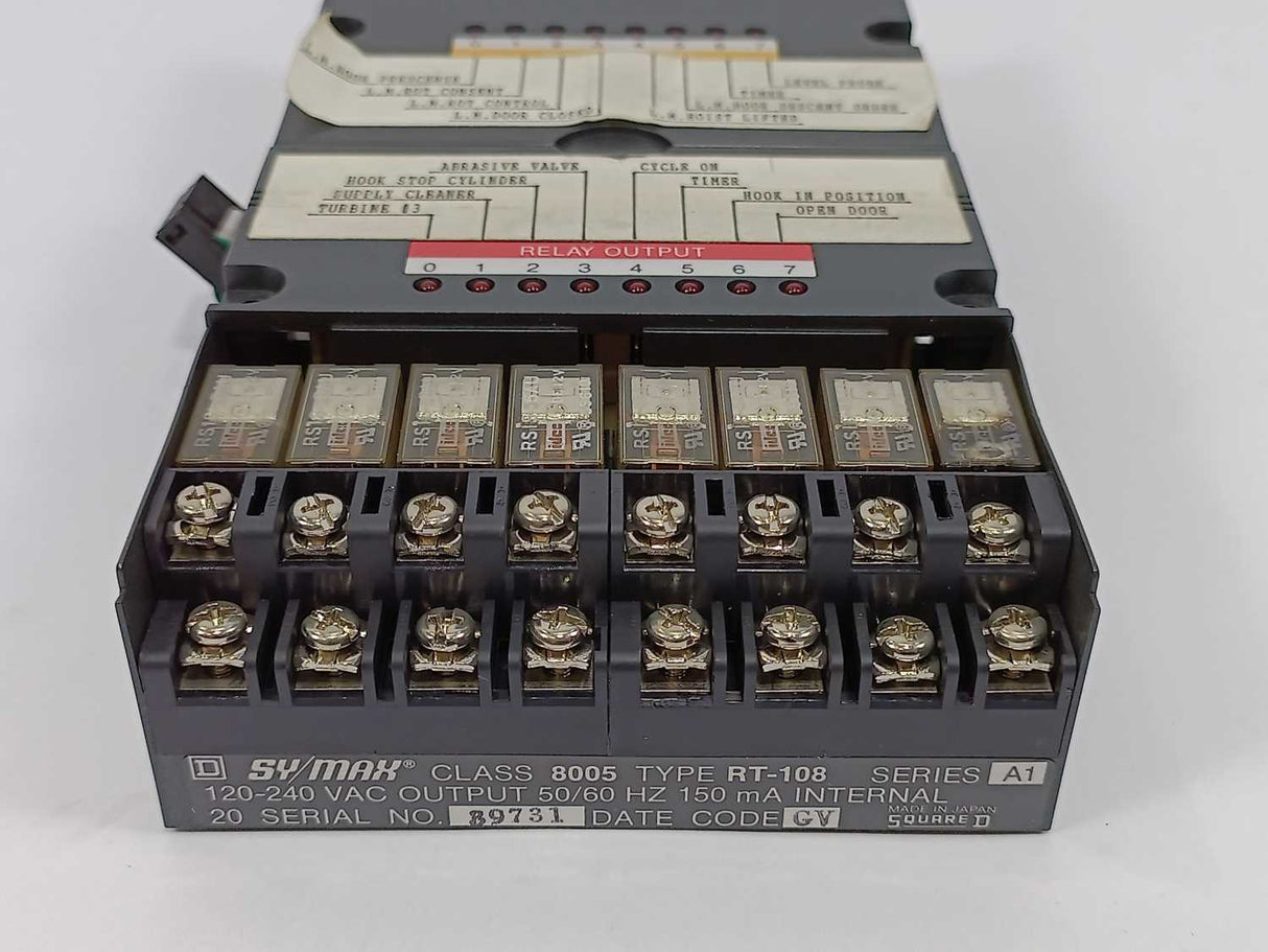 Sy/Max / Square D 8005 AN-208 240V AC input & 8005 RT-108 Relay Output