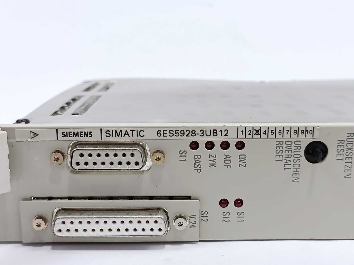Siemens 6ES5928-3UB12 SIMATIC S5 CPU 928B w/6ES5752-0AA22 Interface