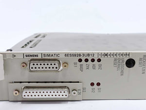 Siemens 6ES5928-3UB12 SIMATIC S5 CPU 928B w/6ES5752-0AA22 Interface